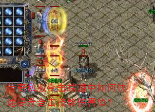 传奇私服合击端游中如何快速提升合击技能伤害值? 传奇私服合击端游中如何快速提升合击技能伤害值?